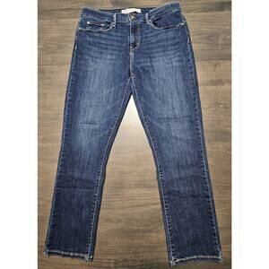 Levi's Signature Women's Size 16S Mid Rise Slim Stretch Blue Denim Jeans (33x28)